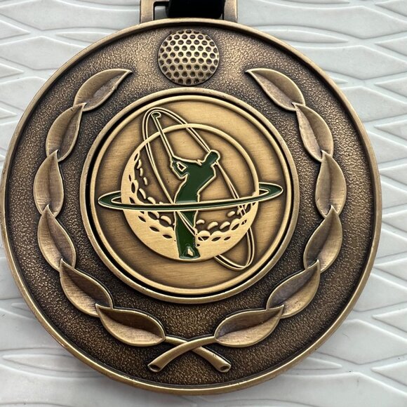 Divvy Fox Run Golf Club Bag Tag Brass Enamel Buckle Strap Golf Accessories Retro - Picture 6 of 6